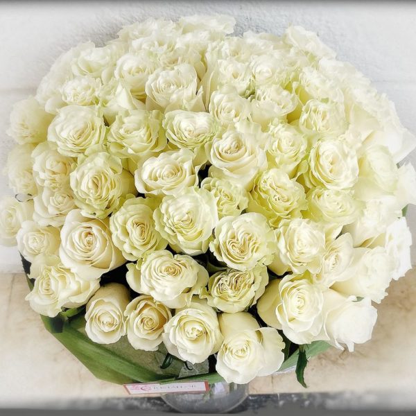 Ramo 50 Rosas blancas premium