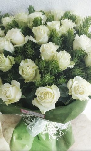 Ramo 25 Rosas blancas premium