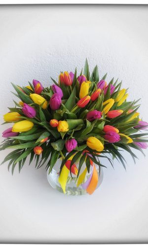 ramo 60 tulipanes