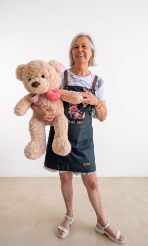 Oso de peluche Old Corazón de 75 cm